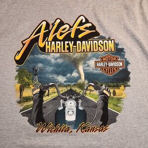 Alets Harley Davidson Wichita Kansas Tornado Graphic T-Shirt 2XL